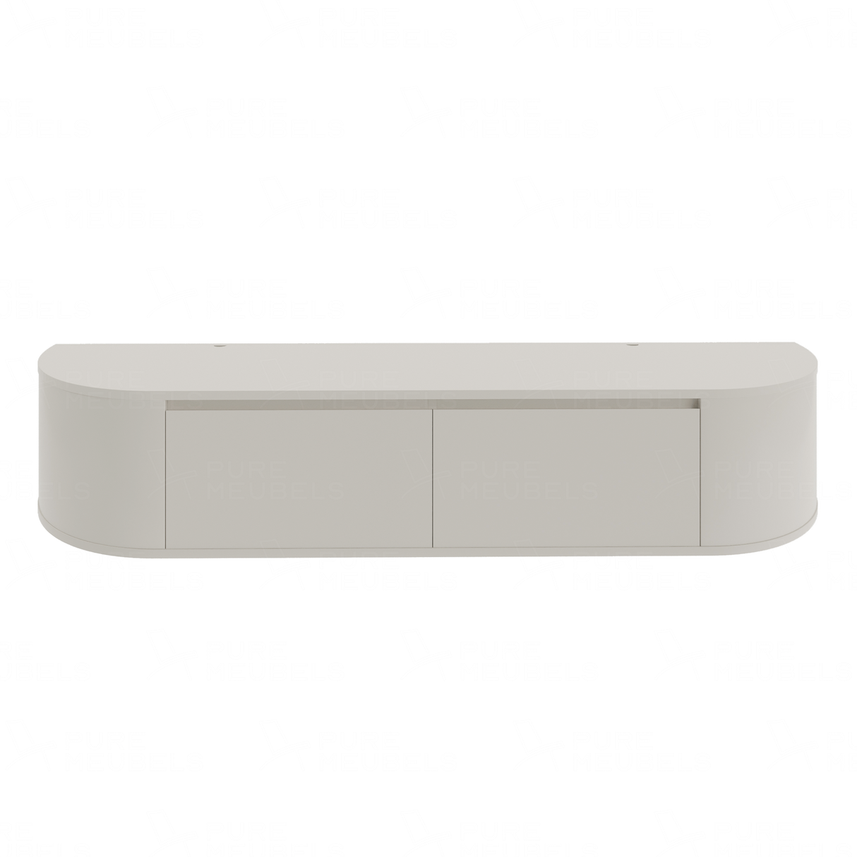 Aura curved TV-Meubel zwevend beige 180 cm