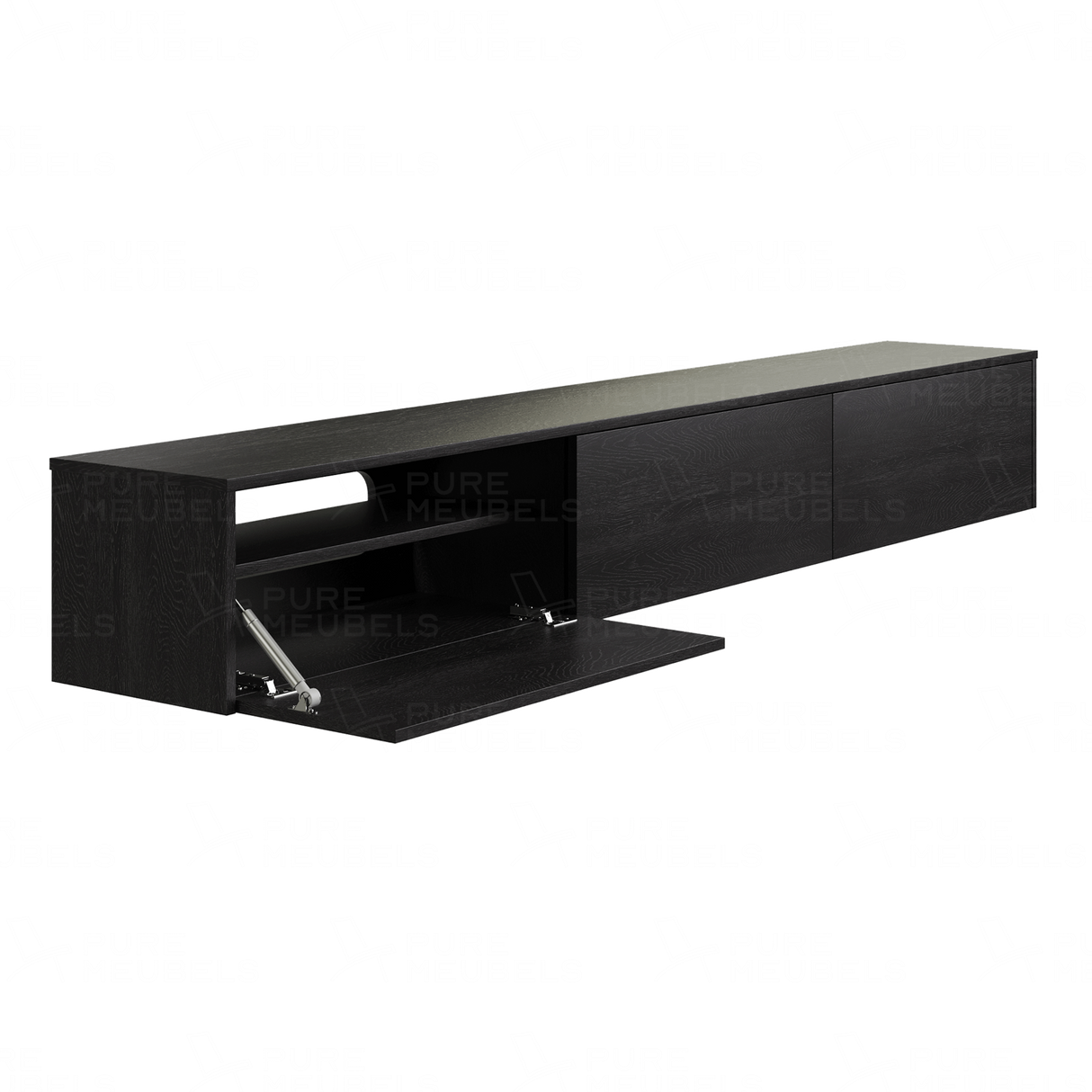 Madera TV-Meubel zwevend zwart 240 cm