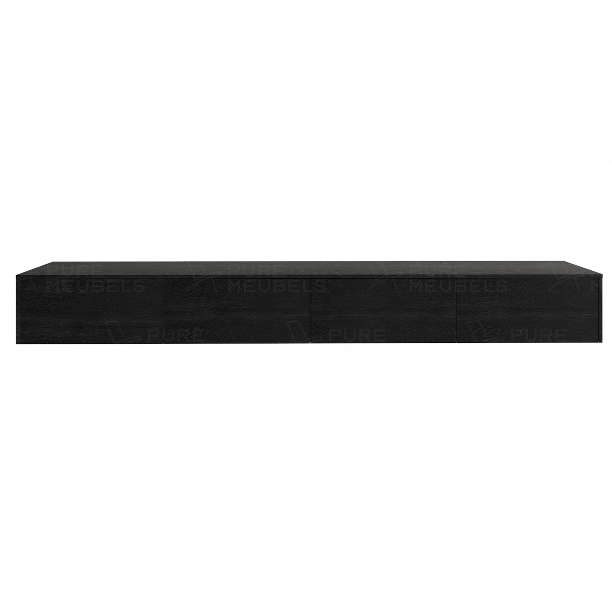 Madera TV-Meubel zwevend zwart 280 cm