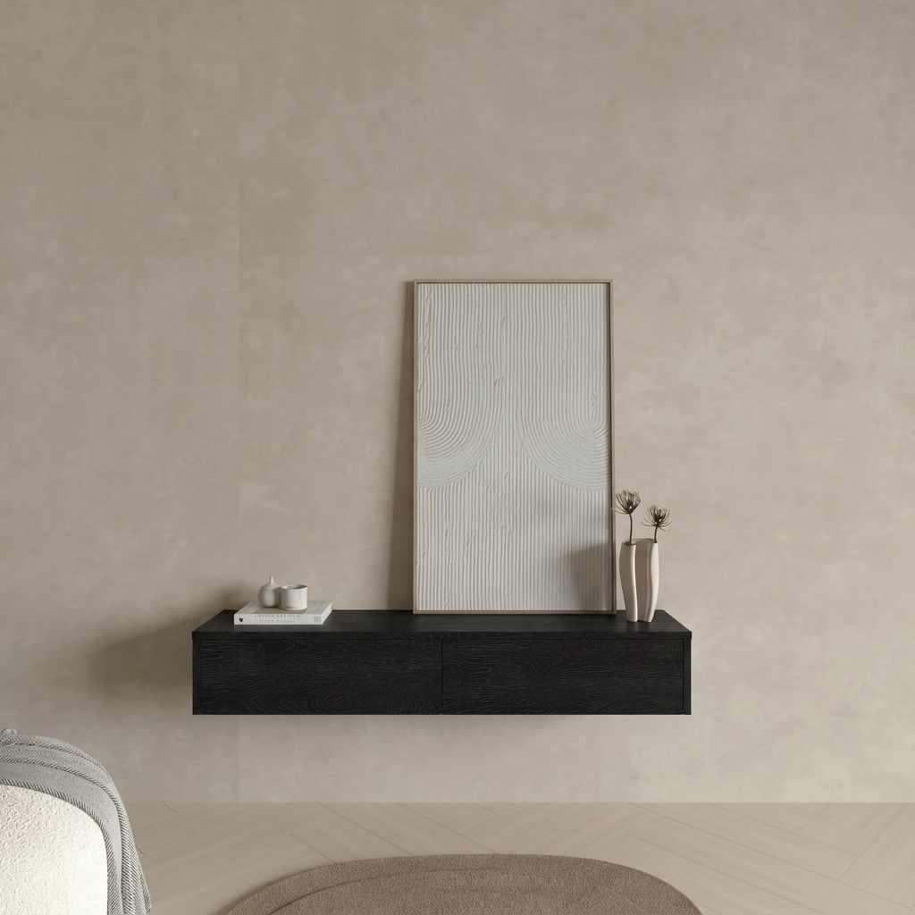 Gangkast Zwevend 100 x 26 x 20 cm - Zwart