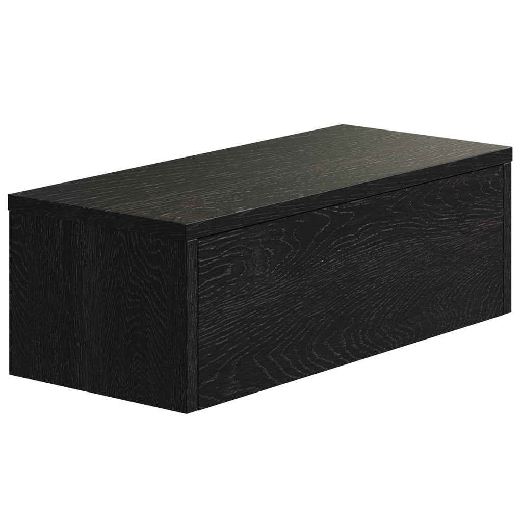 Gangkast zwevend zwart 60x26x20 cm