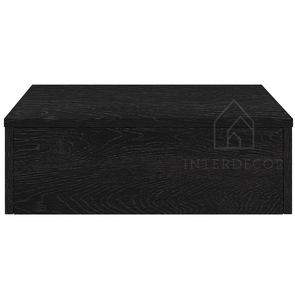 Gangkast zwevend zwart 60x20x15 cm