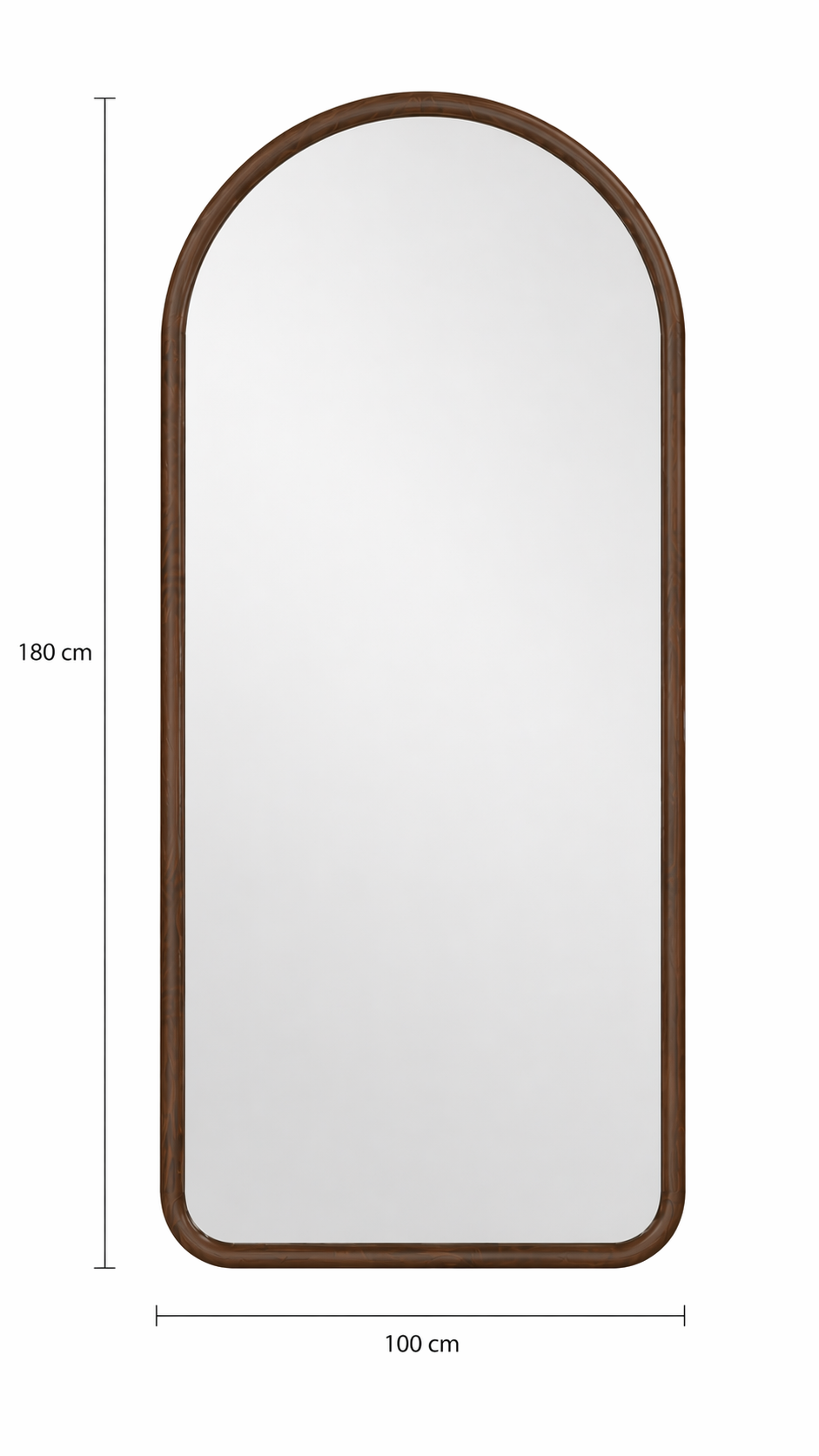 Wandspiegel Luna Walnoot 180 × 100 cm