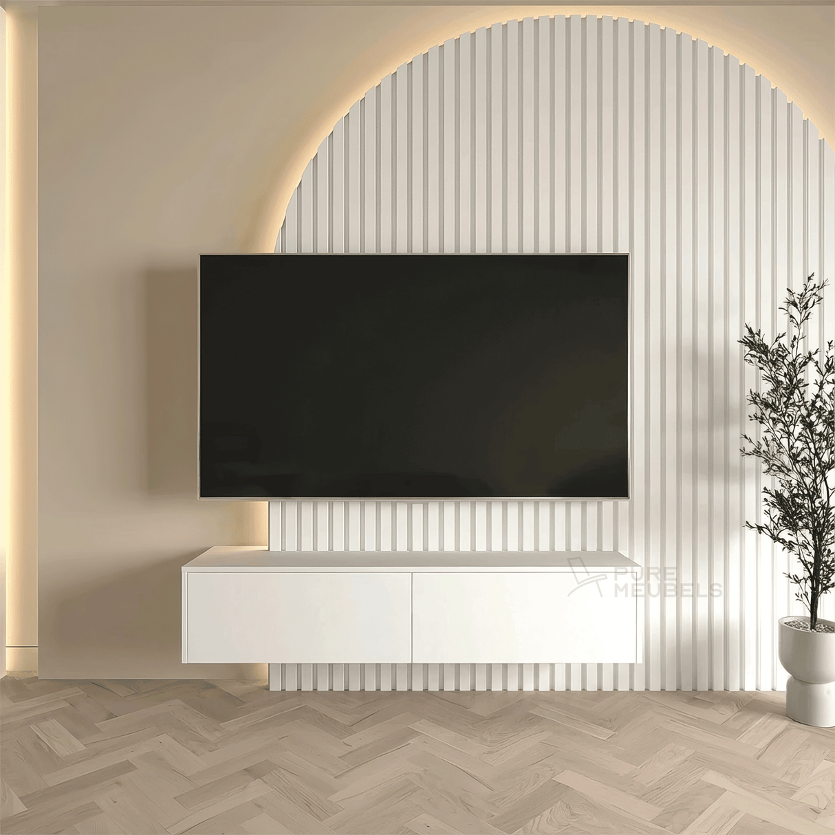 Madera Tv-meubel 150 x 36 x 33 cm - Wit