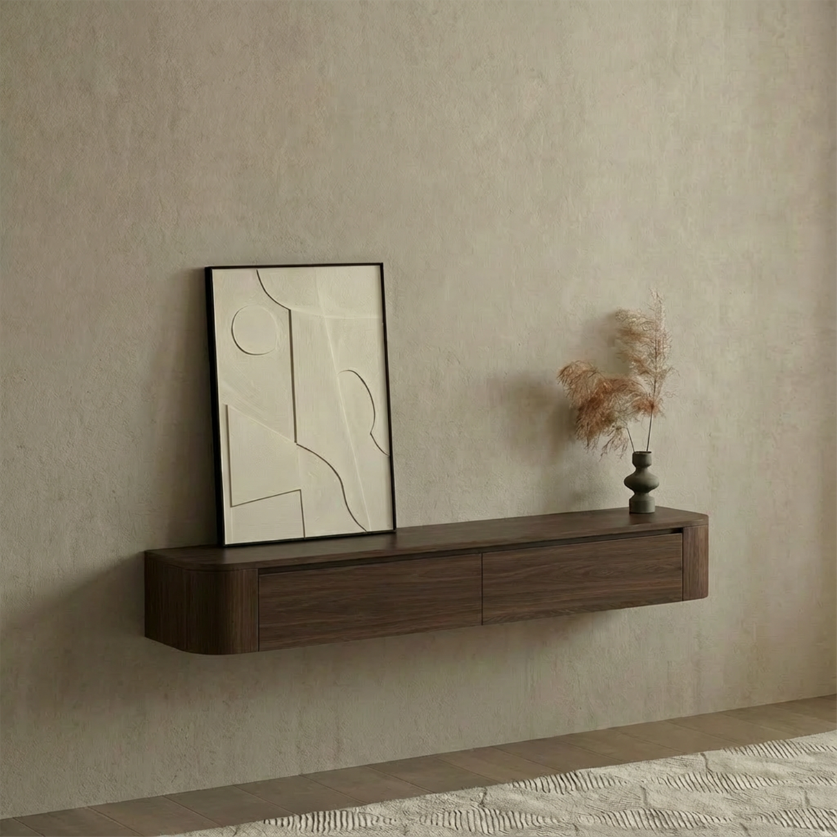 Dulce Japandi Tv-meubel 180 x 32 x 28 cm - Walnoot