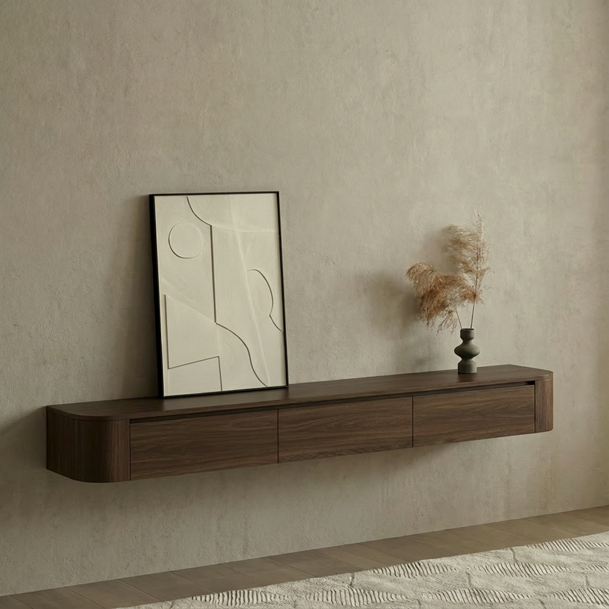 Dulce Japandi Tv-meubel 240 x 32 x 28 cm - Walnoot