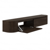 Dulce curved TV-Meubel zwevend walnut 180 cm