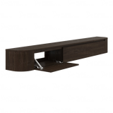 Dulce curved TV-Meubel zwevend walnut 240 cm