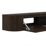 Dulce curved TV-Meubel zwevend walnut 240 cm