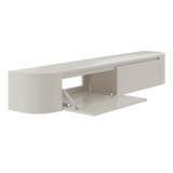 Dulce curved TV-Meubel zwevend beige 180 cm