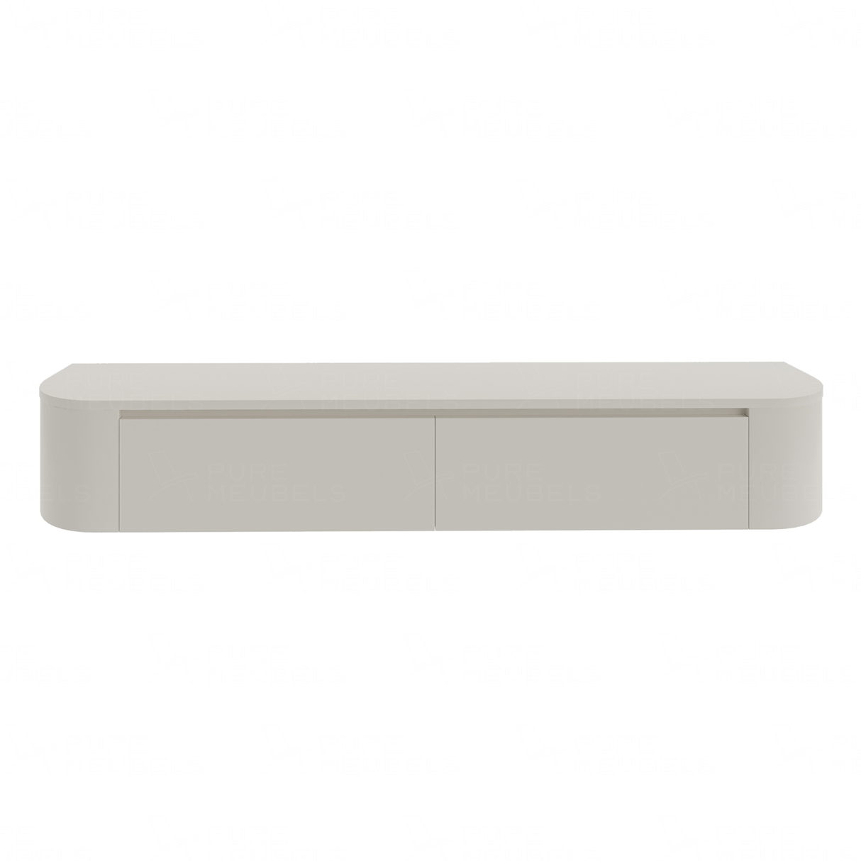 Dulce curved TV-Meubel zwevend beige 180 cm