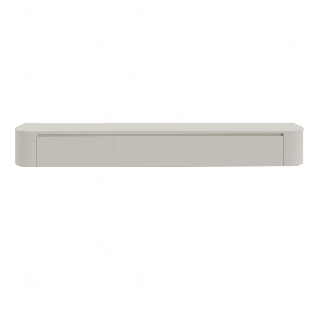 Dulce curved TV-Meubel zwevend beige 240 cm