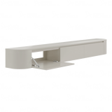 Dulce curved TV-Meubel zwevend beige 240 cm