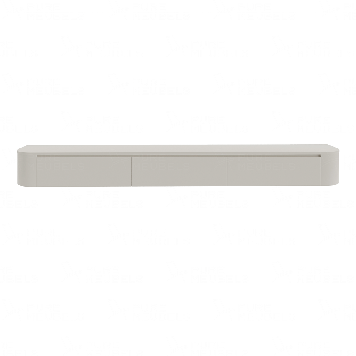 Dulce curved TV-Meubel zwevend beige 280 cm