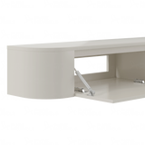 Dulce curved TV-Meubel zwevend beige 180 cm