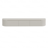 Aura curved TV-Meubel zwevend beige 240 cm