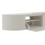 Aura curved TV-Meubel zwevend beige 280 cm