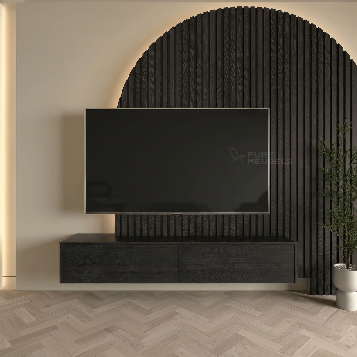 Madera Tv-meubel 150 x 36 x 33 cm - Zwart