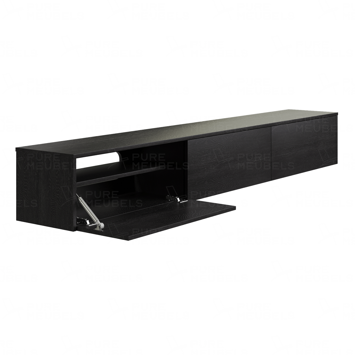 Madera TV-Meubel zwevend zwart 180 cm