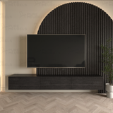 Madera TV-Meubel zwevend zwart 280 cm