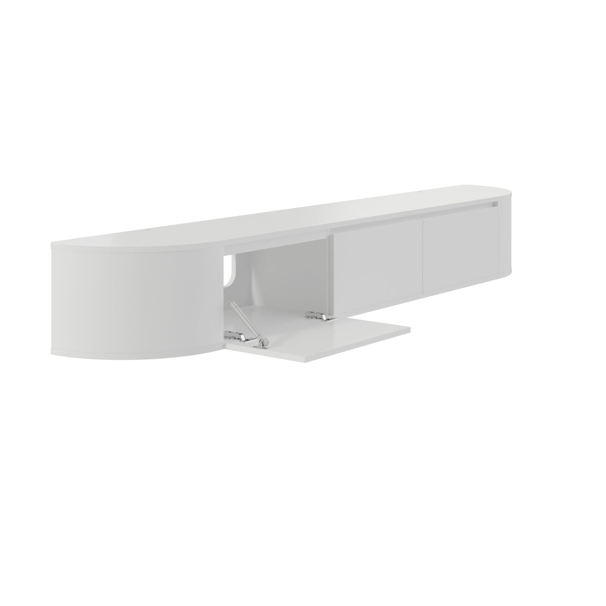 Aura Japandi Tv-meubel 240 x 35 x 33 cm - Wit