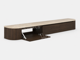 Dulce Japandi Tv-meubel 180 x 32 x 28 cm - Walnoot Travertine