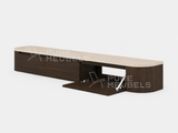 Dulce Japandi Tv-meubel 180 x 32 x 28 cm - Walnoot Travertine