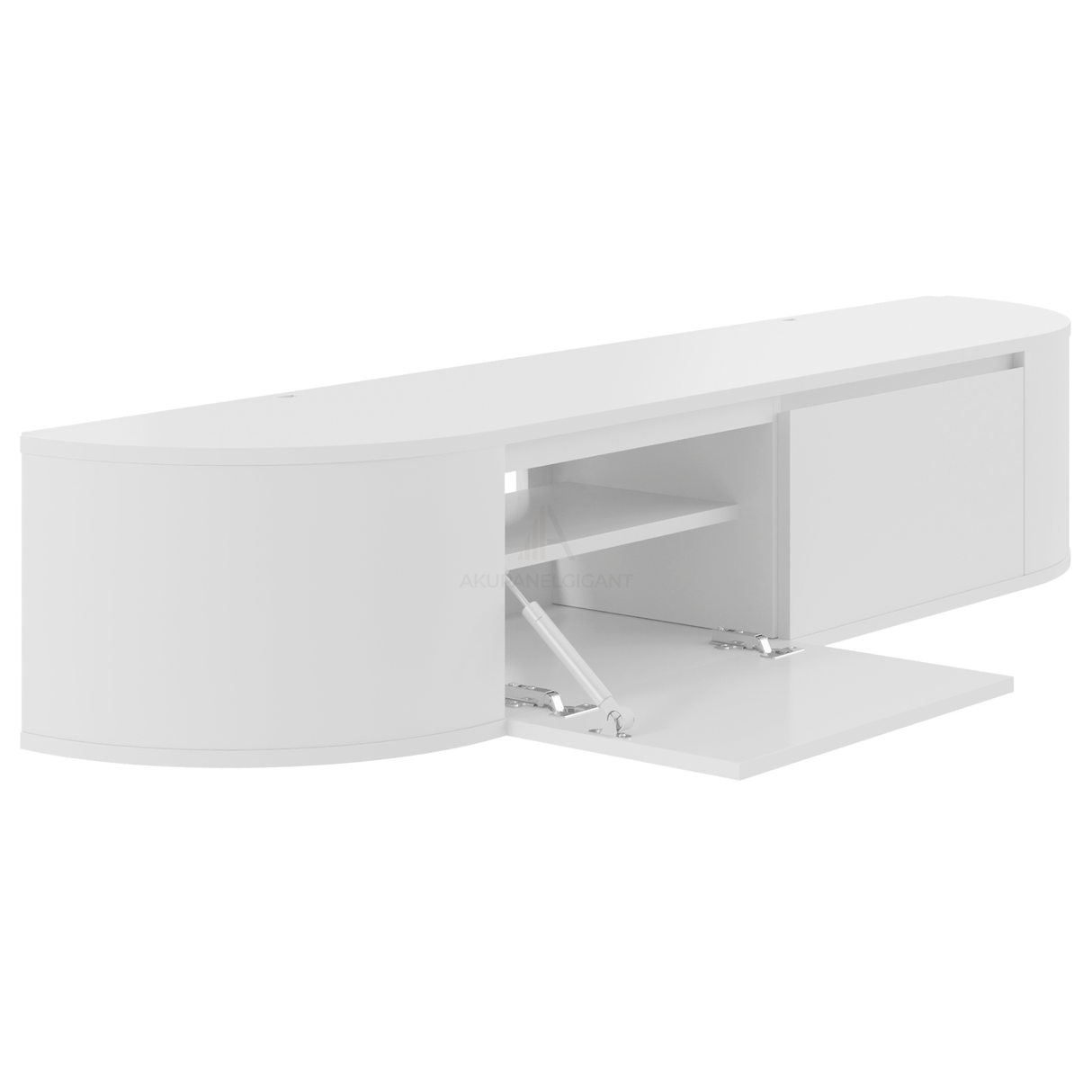 Aura curved TV-Meubel zwevend wit 180 cm