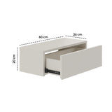 Gangkast zwevend beige 60x26x20 cm