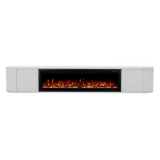 Nova Japandi Haardmeubel 240 x 32 x 39 cm - Wit