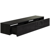 Gangkast zwevend zwart 100x26x20 cm