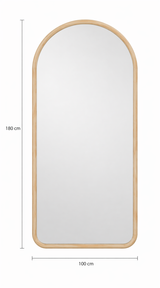 Wandspiegel Luna Naturel 180 × 100 cm