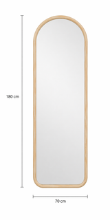 Wandspiegel Luna Naturel 180 × 70 cm
