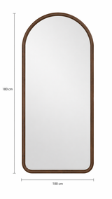 Wandspiegel Luna Walnoot 180 × 100 cm