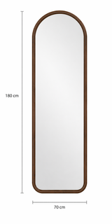 Wandspiegel Luna Walnoot 180 × 70 cm