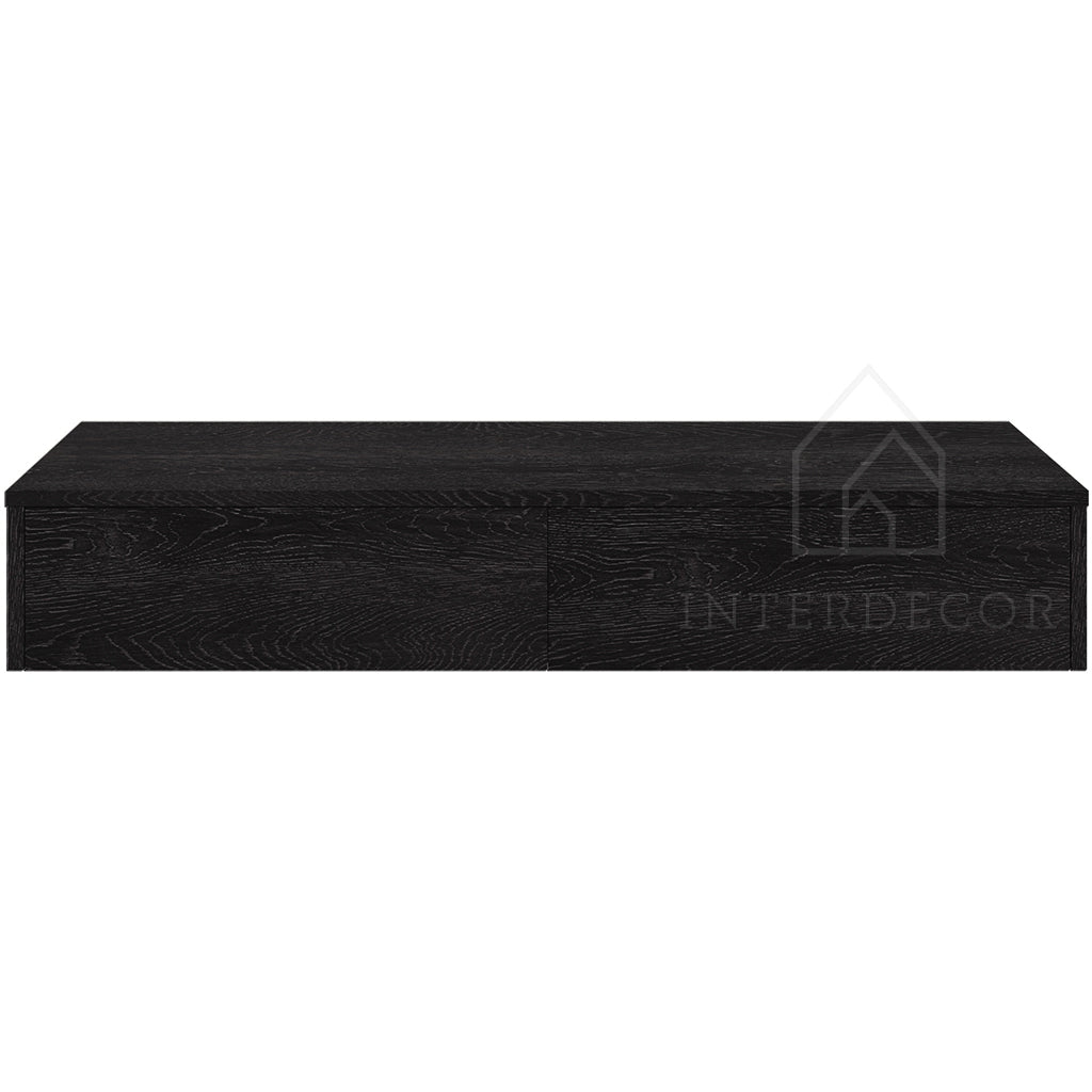 Gangkast zwevend zwart 100x26x20 cm