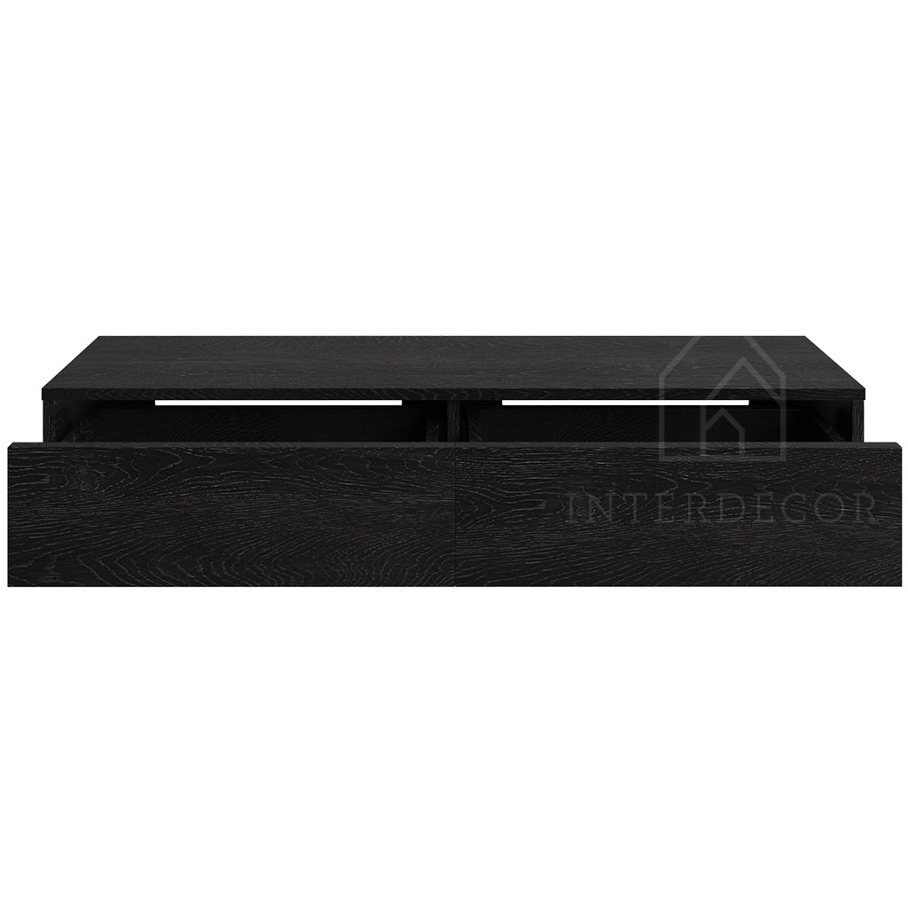 Gangkast zwevend zwart 100x26x20 cm